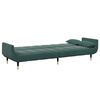 vidaXL Sofa Bed Dark Green Velvet, Wood, Metal Standard