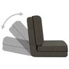 vidaXL Floor Chair Dark Grey Polyester, Metal, Foam Compact Foldable