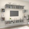 vidaXL 8 Piece TV Stand Set Concrete Gray Engineered Wood