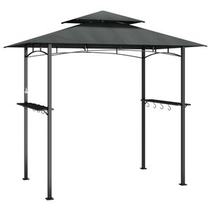 vidaXL BBQ Gazebo Anthracite Steel Medium Hooks BBQ Gazebo