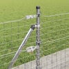 vidaXL Fence Posts Manual 7 pcs Silver Ø32mm 70 cm Galvanized steel