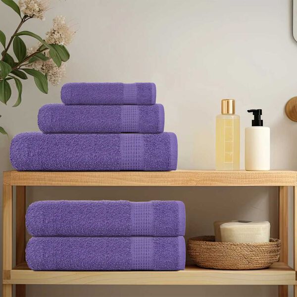 vidaXL Hand Towel Set of 10 Purple 100% Cotton 19.7 x 39.4 in
