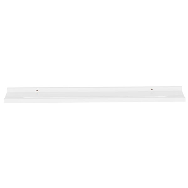 vidaXL Wall Shelf Set of 2 White MDF Medium Wall mounting Wall Shelf