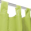 vidaXL Micro-Satin Curtains 2 pcs with Loops 55.1x68.9" Green