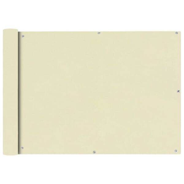 vidaXL Balcony Screen Oxford Fabric 29.5x157.5" Cream