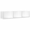 vidaXL Wall Cabinets Set of 2 White Engineered wood 29.5 x 7.1 x 6.5 in