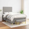 vidaXL Box Spring Bed with Mattress Light grey