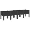vidaXL Garden Planter Black Polypropylene Large Decorative Inlays