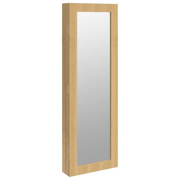 vidaXL Mirror Jewelry Cabinet White