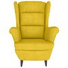 vidaXL Armchair Mustard Yellow Velvet (100% polyester), plywood Standard