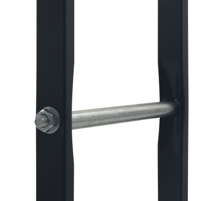 vidaXL Firewood Rack Black 39.4"x9.8"x39.4" Steel