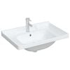 vidaXL Bathroom Sink White 28.0x18.9x9.1" Rectangular Ceramic