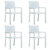 vidaXL 5 Piece Patio Dining Set White (47888+318746)