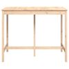 vidaXL Bar Table Natural wood Solid pine wood 55.1 x 31.5 x 43.3 in