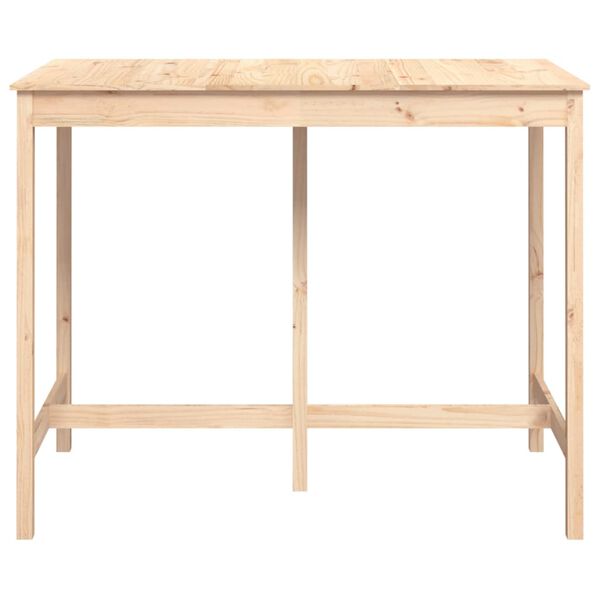 vidaXL Bar Table Natural wood Solid pine wood 55.1 x 31.5 x 43.3 in