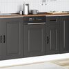 vidaXL Dishwasher Panel Black Engineered Wood 17.7 in x 0.6 in x 26.4 in