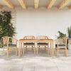 vidaXL Patio Dining Set Set of 4 Teak, Dark Gray Solid Teak Wood