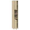vidaXL Bathroom Cabinet Sonoma Oak Engineered Wood Narrow