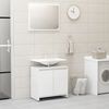 vidaXL Bathroom Furniture Set High gloss white Engineered wood Medium