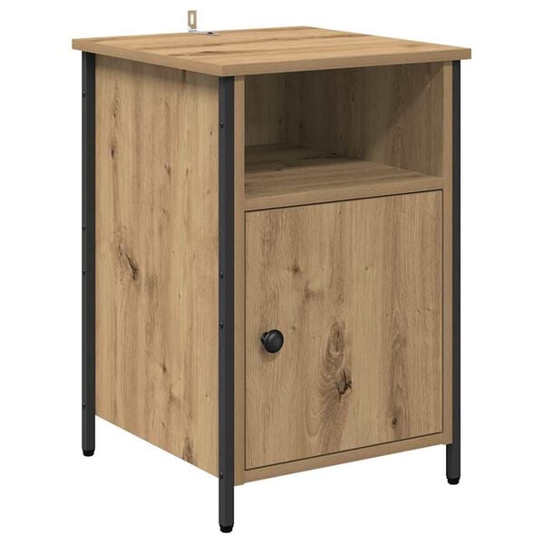 vidaXL Bedside Cabinet Artisan Oak 15.75 x 16.54 x 23.62 in