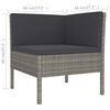 vidaXL Garden Lounge Set Grey PE rattan Large Modular