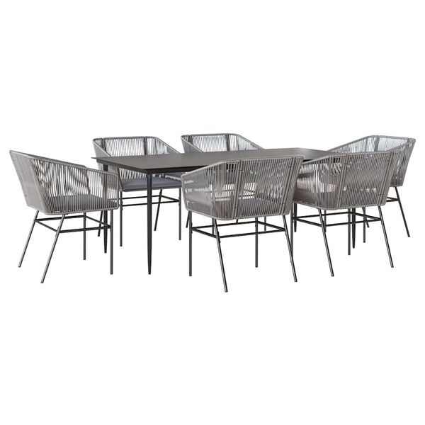 vidaXL Garden Dining Set Grey