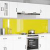 vidaXL Kitchen Backsplash 2 pcs Yellow 43.31 x 23.62 in Tempered Glass