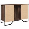 vidaXL Bathroom Sink Cabinet Brown Oak Engineered Wood, Metal Medium