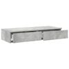 vidaXL Bed Drawers with Drawer Concrete Grey 35.43 x 14.37 x 6.50 in