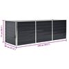 vidaXL Raised Bed Anthracite Galvanized steel Large Durable