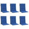 vidaXL Patio Lowback Chair Cushions 6 pcs Royal Blue 39.4x19.7x1.2" Oxford Fabric