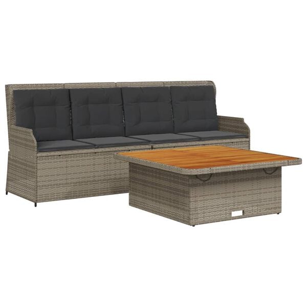 vidaXL Garden Lounge Set Grey and Dark Grey