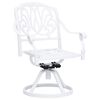 vidaXL Bistro Set White Cast aluminum Medium Swivel Outdoor Bistro Set