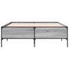 vidaXL Bed Frame without Mattress Grey Sonoma 140 x 78.7 "