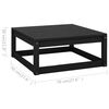 vidaXL Garden Lounge Set Black Solid pinewood 27.6 x 27.6 x 26.4 in