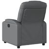 vidaXL Recliner Chair Grey Faux leather, metal, plywood Single