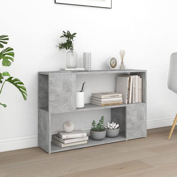 vidaXL Book Cabinet Concrete Grey Engineered Wood
