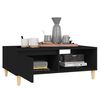 vidaXL Coffee Table Black 35.4x23.6x13.8" Engineered Wood