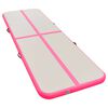 vidaXL Inflatable Gymnastics Mat with Pump 275.6"x39.4"x3.9" PVC Pink