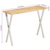 vidaXL Console Table Natural wood and metallic