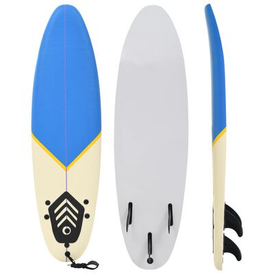 vidaXL Surfboard 66.9" Blue and Cream