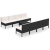 vidaXL Garden Lounge Set Black