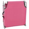 vidaXL Sun Lounger Pink Oxford fabric, Powder-coated steel Standard