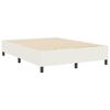 vidaXL Platform Bed Frame Cream 55.12 x 74.80 in Fabric