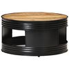 vidaXL Coffee Table Black and Natural Wood