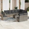 vidaXL Garden Sofa Set Gray and Dark Gray