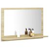 vidaXL Mirror Sonoma oak Engineered wood, acrylic 23.6 x 4.1 x 14.6 in