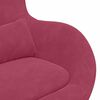 vidaXL Egg Chair with Footstool Wine Red 24.80 x 28.74 x 35.43 in