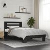 vidaXL Bed Frame Black Engineered Wood, Metal Small Single Modern