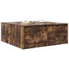 vidaXL Coffee Table Smoked oak Engineered wood 39.4 x 39.4 x 15.7 in